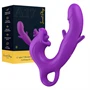 Erospace Sweet Play - nyelves csiklóizgató és bólogató G-pont vibrátor (lila)