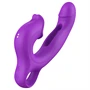 Erospace Sweet Play - nyelves csiklóizgató és bólogató G-pont vibrátor (lila)