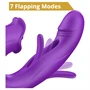Erospace Sweet Play - nyelves csiklóizgató és bólogató G-pont vibrátor (lila)
