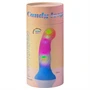 Love to Love Candy Loop - világító LED-es szilikon dildó (rózsaszín-kék) - 16,9 cm