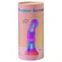 Love to Love Sugar Bomb - világító LED-es szilikon dildó (rózsaszín-sárga) - 16,9 cm