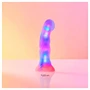 Love to Love Sugar Bomb - világító LED-es szilikon dildó (rózsaszín-sárga) - 16,9 cm