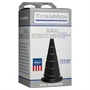 Doc Johnson TitanMen Anal Stretcher - kúpos anál tágító plug (fekete) - 15 cm