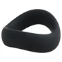 Pulselock Cocktura - csavart szilikon péniszgyűrű (fekete) - 47,5mm