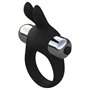 Pulselock Vantr - vibrációs nyuszis péniszgyűrű (fekete) - 30mm