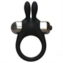 Pulselock Vantr - vibrációs nyuszis péniszgyűrű (fekete) - 30mm