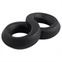 Pulselock Taur - dupla pénisz- és heregyűrű (fekete) - 20mm