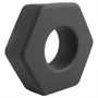 Pulselock Forge - fekete csavaranya formájú szilikon péniszgyűrű (22 mm)