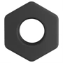 Pulselock Forge - fekete csavaranya formájú szilikon péniszgyűrű (22 mm)